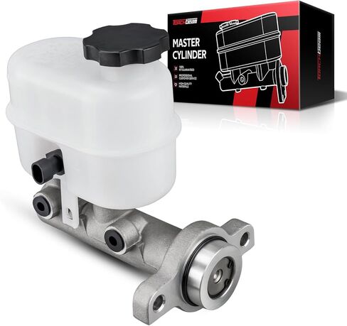 أسطوانة الفرامل الرئيسية Torchbeam مع الخزان، استبدال مباشر مناسب لسيارة GMC Sierra 1500 2009-2014، معتمدة من وزارة النقل، سبائك الألومنيوم، تتضمن أجهزة التثبيت in Kuwait