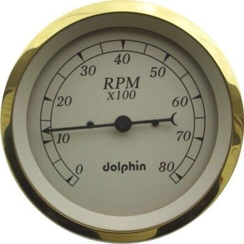 Dolphin Gauges-3-3/8 Electronic Tach - Gold in Saudi Arabia