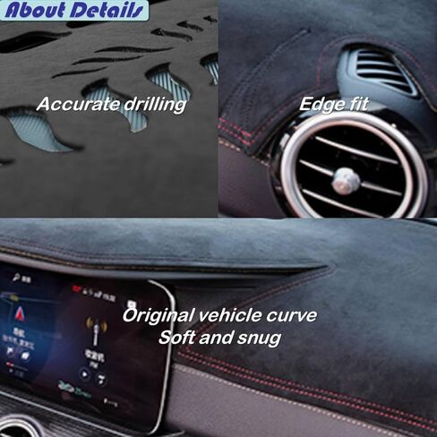 Dashboard Cover Fit for Alfa Romeo Giulia 2017-2026,Dash Cover Pad,Custom Faux Suede/Non-Slip/Red line in Saudi Arabia