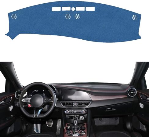 Dashboard Cover Fit for Alfa Romeo Giulia 2017-2026,Dash Cover Pad,Custom Faux Suede/Non-Slip/Red line in Saudi Arabia
