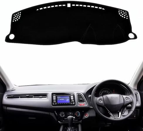 Fit for Honda Vezel 2014-2018,Dash Cover,Dash Mat,Dashboard Cover,Black Car Dashboard Cover Nonslip Mat Carpet,Car Accessories in Saudi Arabia
