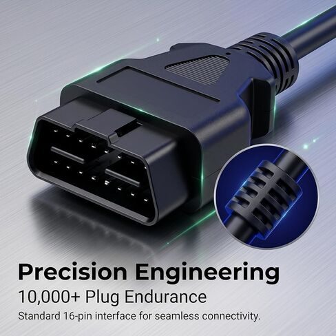 1 PC OBD2 Splitter, 1 Male to 2 Female 16-pin Y-shaped Extension Cable, Plug and Play Diagnostic Adapter, Universal for Most Vehicles (Black) in Saudi Arabia