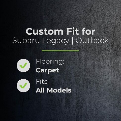 Smart Choice Car Floor Mats Custom fit for 2020-2025 Subaru Outback/Legacy - Made in USA - Black - Full Set 1st & 2nd Row in Saudi Arabia