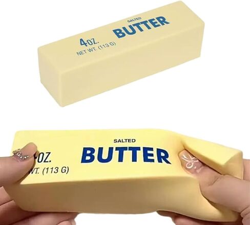 Slow Rebound Cute Butter Squeeze Stress Balls, Soft Squeeze Big Butter Squishy Stick for Stress Relief, ButterStick Squishy (1pcs) in Saudi Arabia
