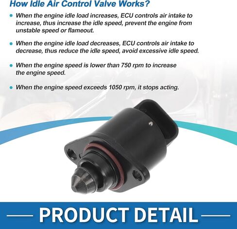 Car Idle Air Control Valve for Chevrolet Camaro 1994-1995 Replace No.17111788 IACV Idle Motor Idle Air Control Valve for Stable Engine Operation in Saudi Arabia