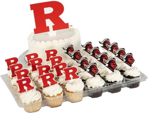Desert Cactus Rutgers University Cupcake Topper and Cake Toppers Set - Scarlet Knights 25 Pcs Party Supplies, Decorations and Favors in Kuwait