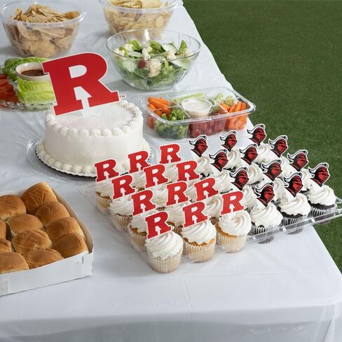 Desert Cactus Rutgers University Cupcake Topper and Cake Toppers Set - Scarlet Knights 25 Pcs Party Supplies, Decorations and Favors in Kuwait
