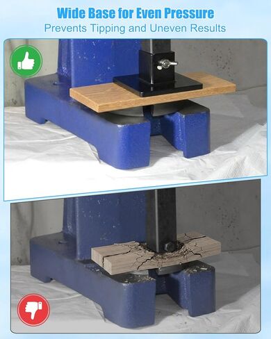 Hand Press Accessory Attachment Foot Compatible with Arbor Press, Metal Platen Stamping Press, with Thumb Screw for Square Ram, Wide Stable Platform Leather Stamping Cutting Tool in Saudi Arabia