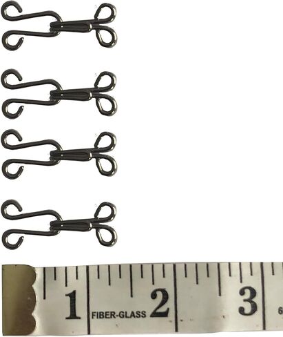4 x Extra Large Heavy Duty Gunmetal Black Charcoal Metal Rustproof Oversize Hooks & Eye Sewing Closure for Fur Coat Jacket Cape Stole Bracelet Jewelry Books Crafts in Kuwait