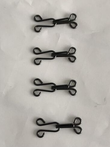 4 x Extra Large Heavy Duty Gunmetal Black Charcoal Metal Rustproof Oversize Hooks & Eye Sewing Closure for Fur Coat Jacket Cape Stole Bracelet Jewelry Books Crafts in Kuwait
