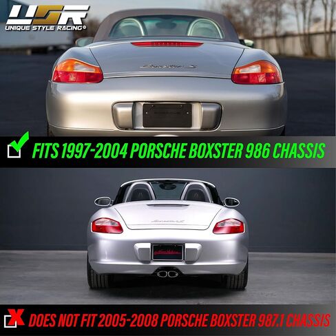 DEPO 986 LED Tail Lights - (UPGRADE) Rear LED Taillights Stop Brake Turn Signal Lamps Set (Left + Right) Compatible with 1997-2004 Porsche Boxster 986 Roadster Base and S (Red/Clear Lens) in Kuwait