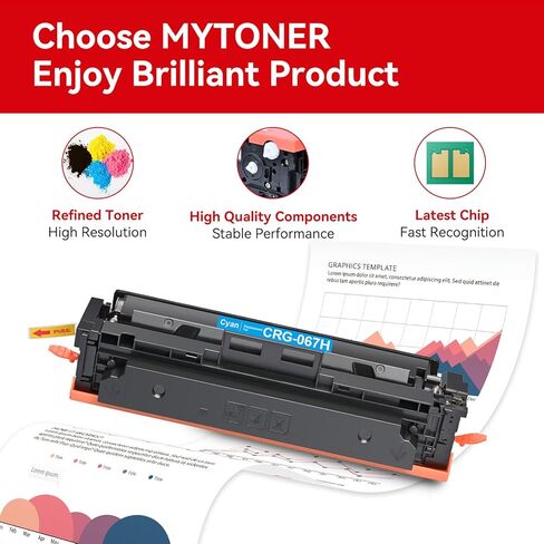 MYTONER 067H 067 Toner Cartridge Set Compatible Replacement for Canon 067H Toner Cartridge High Capacity for imageCLASS MF656Cdw LBP632Cdw MF654Cdw MF653Cdw LBP633Cdw MF650C LBP630C Printer (4 Pack) in Kuwait