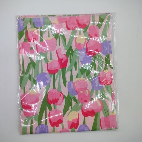 6 Pieces 16 * 20 in Twill Fabric, Tulip Floral Print Precut Patchwork Fabric, for DIY Quilting, Sewing & Home Decor in Kuwait