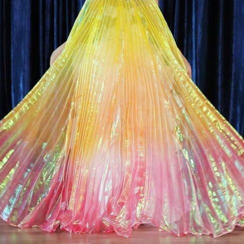 5.5 Yards Sheer Iridescent Organza Fabric for Halloween, Wedding, and DIY Projects, 59 inches Wide Silk Organza, Gauze, and Holographic Tulle Fabric for Fashion Designers and Gift Decoration in Kuwait