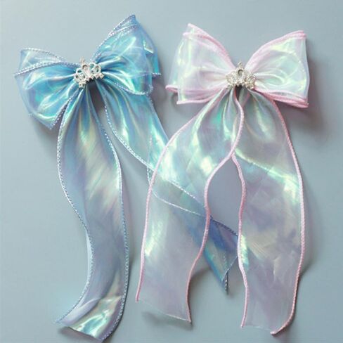 5.5 Yards Sheer Iridescent Organza Fabric for Halloween, Wedding, and DIY Projects, 59 inches Wide Silk Organza, Gauze, and Holographic Tulle Fabric for Fashion Designers and Gift Decoration in Kuwait