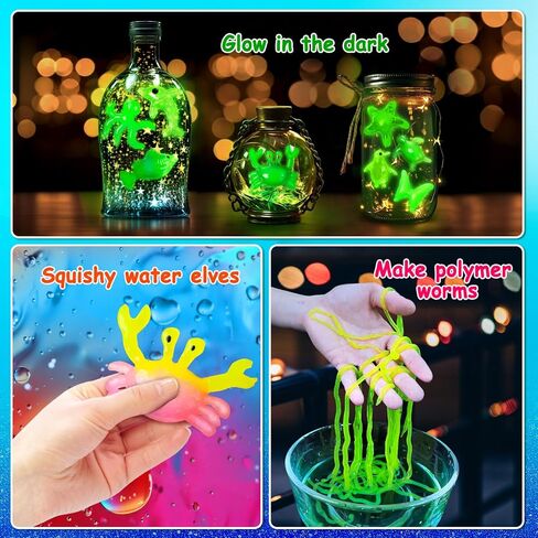 JOPSHEEN Magic Water Elf Toy Kit - 20 Colors for Kids DIY Water Pets - Squishies Maker Crafts Birthday Gifts for Boys and Girls in Saudi Arabia