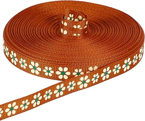 أشرطة Whaline Cielito Lindo Grosgrain بطول 20 ياردة من القماش المكسيكي وشريط تغليف هدايا مطبوع عليه زهور لديكور حفلات إكليل القوس، 3/8 in Kuwait
