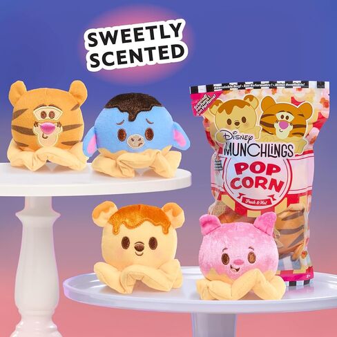 Disney Munchlings Snack Pack Plush Fresh & Hot Popcorn, Collectible Munchlings Plush, for Boys and Girls, Ages 2 and Up, Kids Toys for Ages 2 Up by Just Play in Kuwait