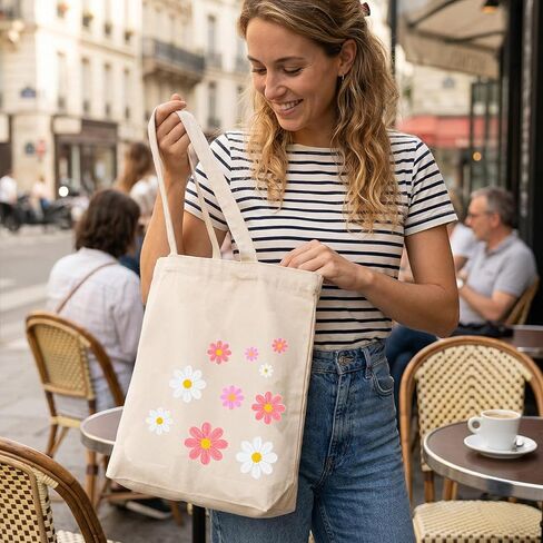60 Pcs Daisy Flower Patches Iron on - 4 Sizes Colorful Applique Patches - Cute Iron on Flowers Embroidered Sew on Applique for Bags Hats Jeans Jackets Backpacks Shoes T-Shirt Clothes DIY Accessories in Kuwait