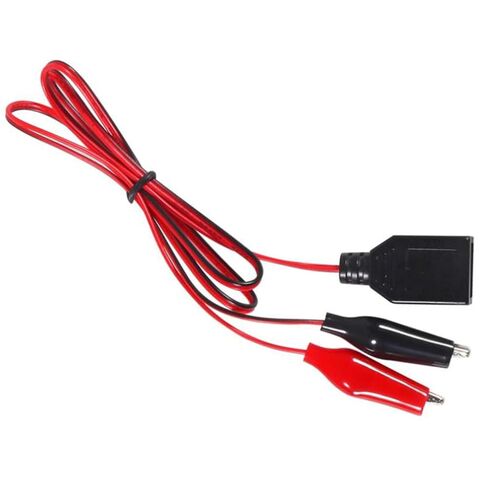 2 قطعة USB أنثى إلى التمساح كليب محول كابل التمساح كليب الطائر التحقيق إلى USB الذكور والإناث اختبار Wre 24AWG محول الأحمر والأسود سلك التمساح كليب كابل لاختبار الدائرة in Kuwait