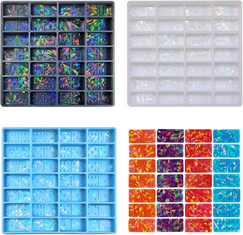 Flexible Silicone Mold Dominos Epoxy Resin Mold for Scented Gypsum Ornaments Jewelry Making Home Decoration in Saudi Arabia