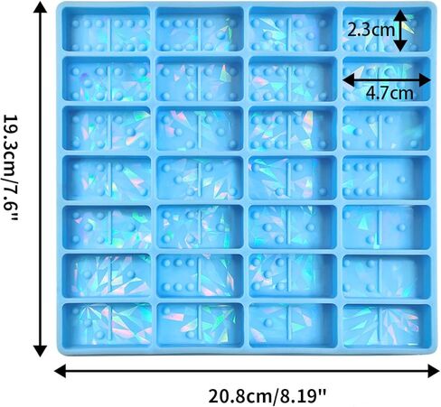 Flexible Silicone Mold Dominos Epoxy Resin Mold for Scented Gypsum Ornaments Jewelry Making Home Decoration in Saudi Arabia