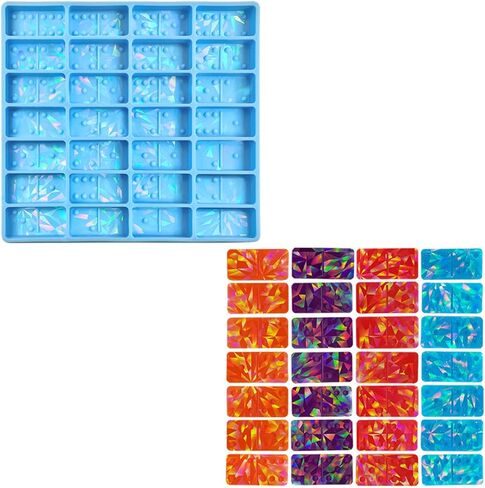 Flexible Silicone Mold Dominos Epoxy Resin Mold for Scented Gypsum Ornaments Jewelry Making Home Decoration in Saudi Arabia