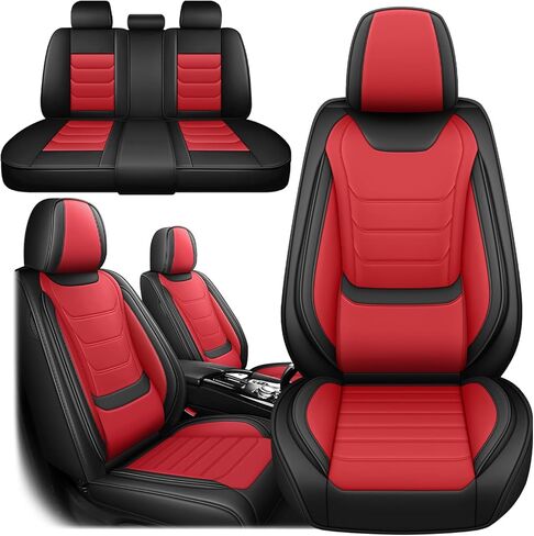 Nappa Leather Seat Covers Full Set for Jeep Cherokee 2000-2023, 5 Seats Waterproof & Tear-Resistant Car Seat Cover Inside Zipper Design and Reserved Opening Holes(Standard Full Set/Black) in Saudi Arabia