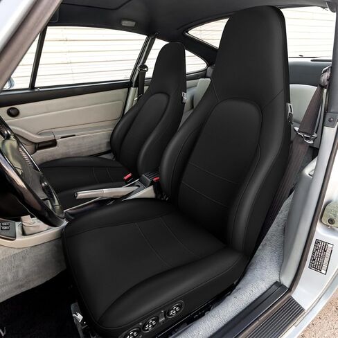 SAPUBK Custom-Fit Front Seat Covers Replacement for Porsche 1985-1996 911 912 924 928 944 968, Driver and Passenger Premium Leather with Composite Soft Foam Lining Seat Cover in Kuwait