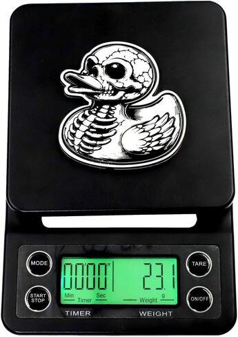 2PCS Skeleton Rubber Duck Car Emblem Funny Sticker Creepy Quirky Gothic Decal 3D Badge Waterproof Vinyl Emblem for Car, Truck, Motorcycle, Helmet (Black) in Saudi Arabia