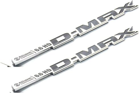 مجموعة زوج من ملصقات شارة DURAMAX DMAX ALLISON 6.6HD ثلاثية الأبعاد لاستبدال Silverado 2500HD 3500HD (كروم أسود) in Kuwait