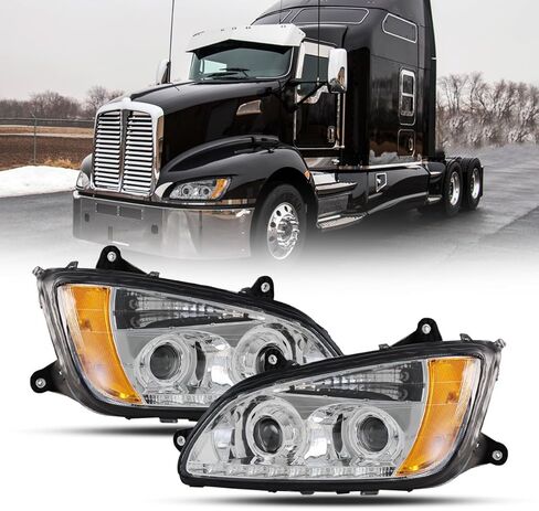 Pair Headlights for Kenworth T660 T170 T270 T370 T440 T470 T700 2008-2016 LED Turn Signal Lights Front Headlight Assembly Replacement Driver and Passenger Side [Included All Bulbs] in Saudi Arabia