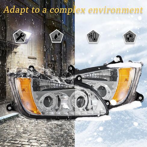 Pair Headlights for Kenworth T660 T170 T270 T370 T440 T470 T700 2008-2016 LED Turn Signal Lights Front Headlight Assembly Replacement Driver and Passenger Side [Included All Bulbs] in Saudi Arabia