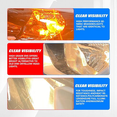 Pair Headlight Assembly Compatible with 2014 2015 2016 Hyundai Elantra w/Bulbs Halogen Headlamp(Left and Right Side) in Kuwait