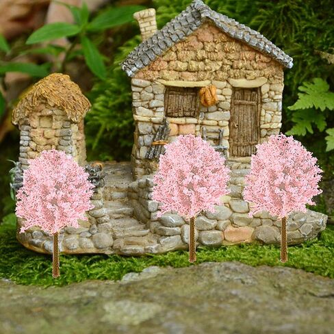 Holibanna Sponge Tree Powder 400Ml Pink DIY Scenery Basing Powder Miniature Shrub Sponge Terrain Decoration for Fairy Garden Railway Model Building in Kuwait