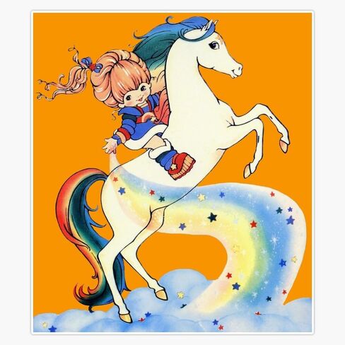 Vintage Blondine Rainbow Brite 5" Removable Magnetic Bumper Sticker | Heavy-Duty Vehicle Magnet in Kuwait