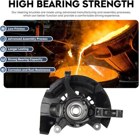 TadaMark Front Left and Right Steering Knuckles & Wheel Bearing Hub Assembly Fits for Toyota Camry 2.4L 2.4 2004-2006(Built in U.S.A), Driver and Passenger Side in Kuwait