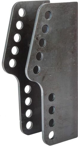 JEGS 4-Link Frame Brackets | 2 Per Package | Made in USA | 1/4in. Thick Mild Steel | 5/8 in. Mounting Holes | 11 in. L x 5 in. W | 635 in. I.D. Holes | 1 in. Center to Center Hole Spacing in Kuwait