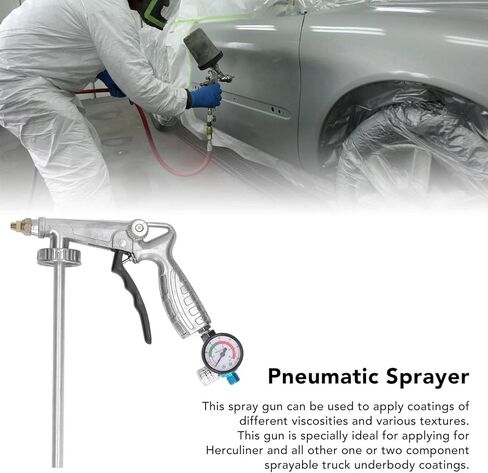 Tyenaza Air Undercoating Spray Gun, Aluminum Alloy Adjustable Pressure Undercoating Gun, Rubberized Undercoat, Chip Guard Paint for Automotive Protection in Kuwait