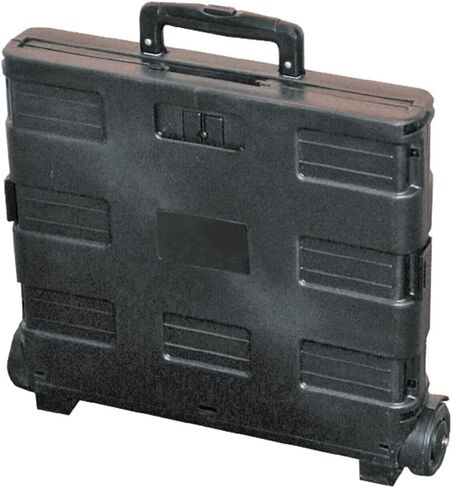 Rolling Foldable Plastic Crate with Telescopic Handle and 3-in. Wheels in Kuwait