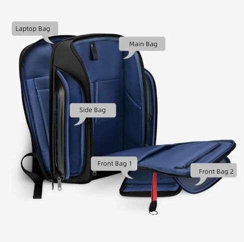 Business Travel Backpack, fit 15.6 Inch Laptop Backpack with USB Port, Waterproof Durable Backpackfor Men Women, Multi-Purpose Black in Saudi Arabia