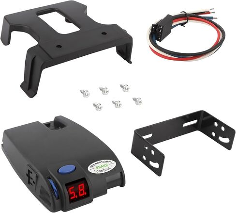Electronic Brake Control - Proportional Trailer Brake Controller with Digital Readout, Manual Override, Boost Function, Self-Leveling, Compatible with Tekonsha 90160 Primus IQ and 1-3 Axle Trailers in Saudi Arabia