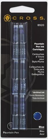 Cross Fountain Pen Ink Cartridge - Blue (ستة لكل بطاقة) in Kuwait