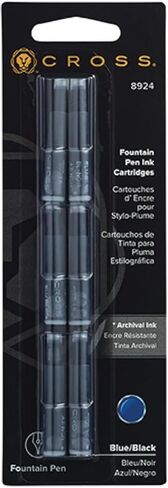Cross Fountain Pen Ink Cartridge - Blue (six per card) in Saudi Arabia