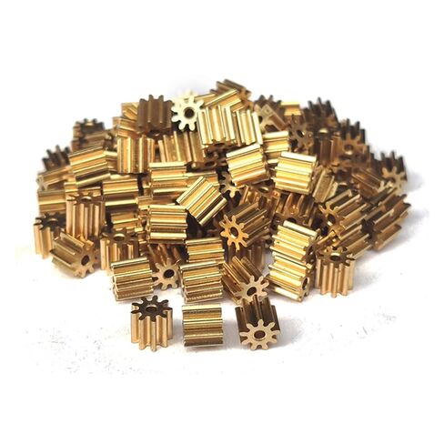 10 pcs 0.5M 10/11/12/13/14 Teeth 0.5 Module Rack spur Gear Precision Copper Steel CNC Pinion 2.98mm Hole(21 Teeth-Thick 5mm) in Saudi Arabia