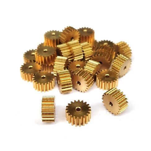 10 pcs 0.5M 10/11/12/13/14 Teeth 0.5 Module Rack spur Gear Precision Copper Steel CNC Pinion 2.98mm Hole(21 Teeth-Thick 5mm) in Saudi Arabia