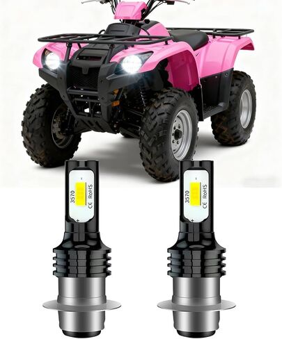 مصابيح إضاءة H6 لـ Yamaha Raptor 350 2004-2013، مصابيح H6، 50 وات، مصابيح إضاءة ATV للطرق الوعرة، التوصيل والتشغيل، التوصيل والتشغيل، قطعتان in Kuwait