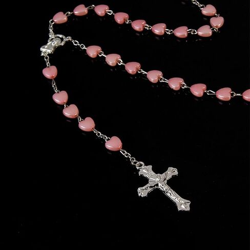 Rosary Necklace Rosary Beads Catholic for Women Cross Pendant Necklace Pearl Beaded Necklace Religious Jewelry Gifts for Women Men in Saudi Arabia
