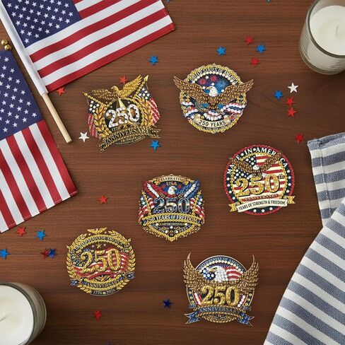 DIYDeligths Independence Day Refrigerator Magnet Diamond Art Painting Creative Design the 250th Anniversary of American Magnetic Stickers Kits for Adults DIY Home Decors (Eagle) in Saudi Arabia
