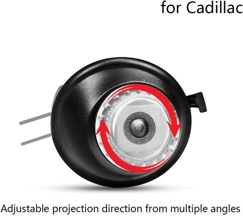 2Pcs Side Mirror Logo LED Welcome Light Projector Door Light Floor Light Accessories Suitable for Cadillac ATS 2013-2019 CTS 2014-2019 CT4 2019-2024 CT5 2019-2023 CT6 2016-2022 in Saudi Arabia